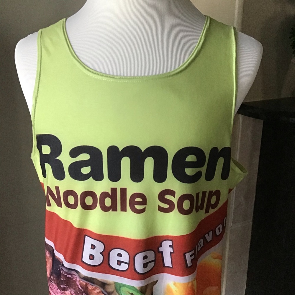 LAST 1! XL ONLY! Vintage Getonfleek Tank Top Beef Ramen Pop Art Mod Streetwear - Picture 6 of 9